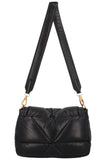 PRADA Quilted Crossbody Bag Leather Black