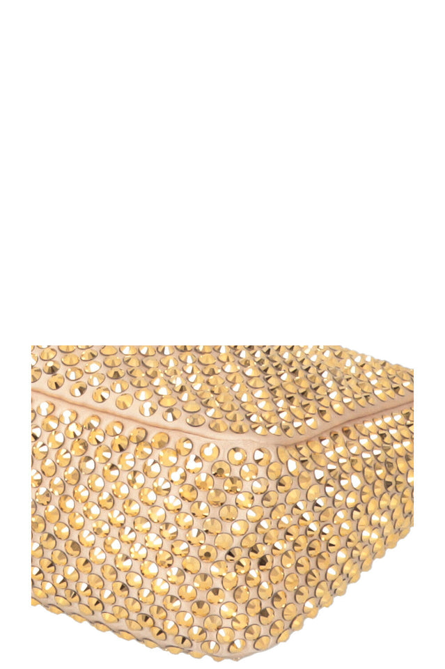 PRADA Re-Edition 2005 Crossbody Bag Gold Crystal Satin
