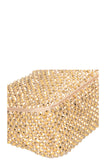 PRADA Re-Edition 2005 Crossbody Bag Gold Crystal Satin