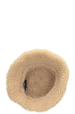 PRADA Bucket Hat with Shearling Lining Nylon Black