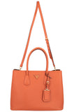 PRADA Tote Bag Saffiano Leather Papaya