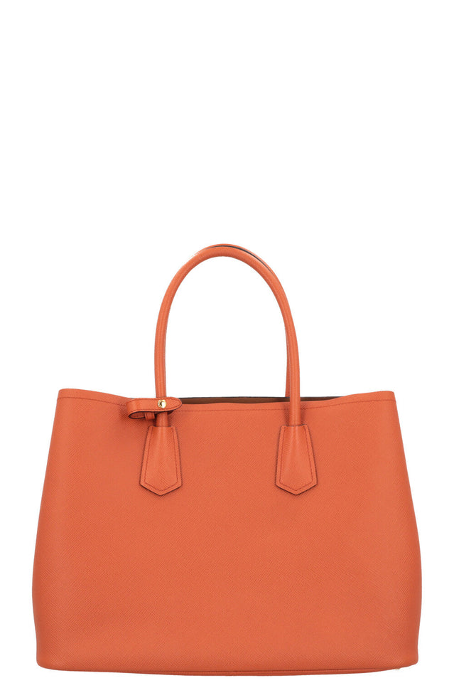 PRADA Tote Bag Saffiano Leather Papaya