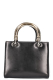 CHRISTIAN DIOR Lady Dior Bag with Embroidery Black