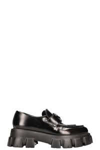PRADA Monolith Pointy Loafers Black