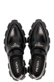 PRADA Monolith Pointy Loafers Black