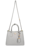 PRADA Large Double Tote Bag Light Blue