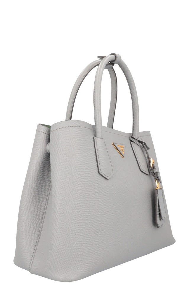 PRADA Large Double Tote Bag Light Blue