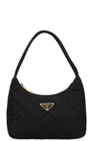 PRADA Quilted Re-Nylon Shoulder Bag Black