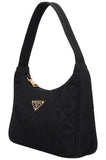 PRADA Quilted Re-Nylon Shoulder Bag Black