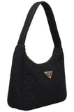 PRADA Quilted Re-Nylon Shoulder Bag Black