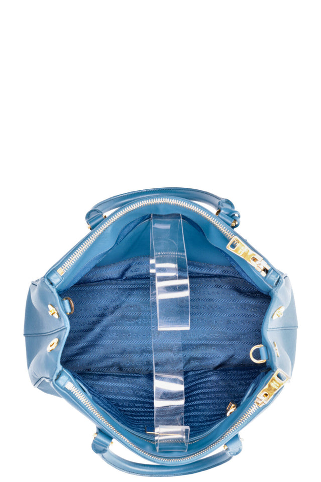 PRADA Large Galleria Bag Saffiano Blue
