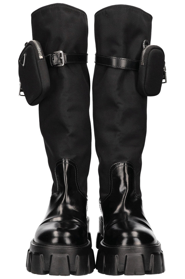 PRADA Monolith High Boots Nylon Black