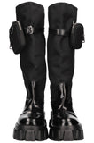 PRADA Monolith High Boots Nylon Black