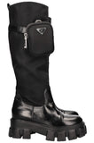 PRADA Monolith High Boots Nylon Black