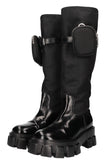 PRADA Monolith High Boots Nylon Black