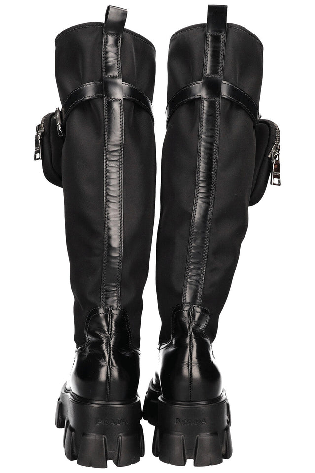 PRADA Monolith High Boots Nylon Black