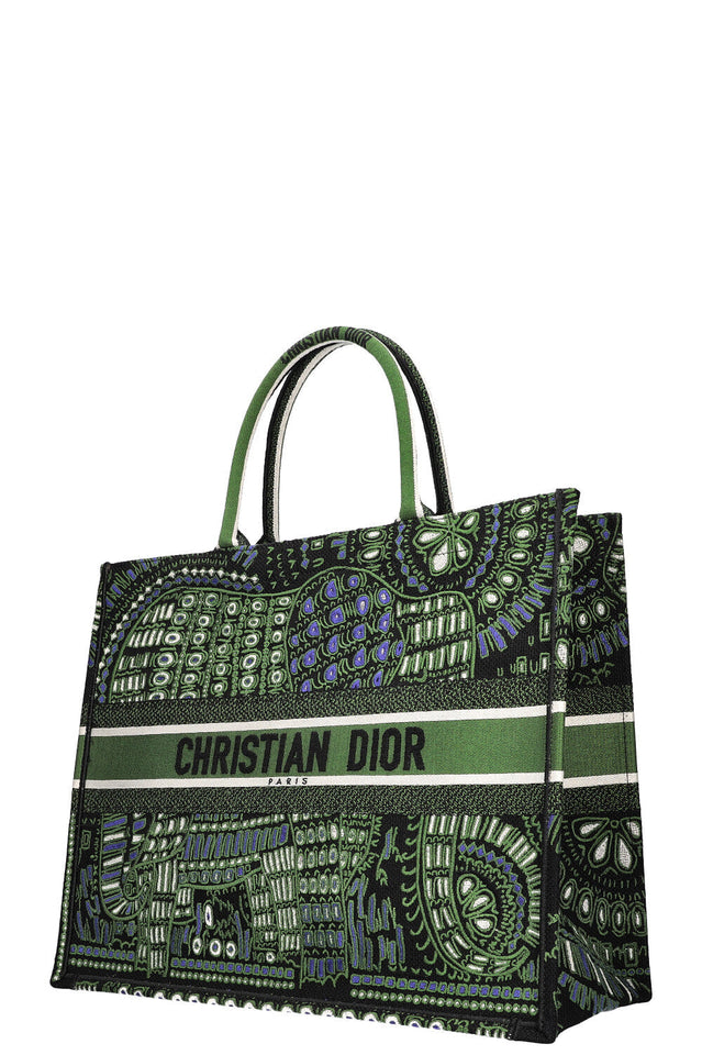 CHRISTIAN DIOR Book Tote Green