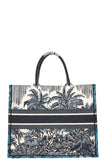 CHRISTIAN DIOR Palm Tree Book Tote Large Blue