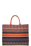 CHRISTIAN DIOR Neon Book Tote Large Orange