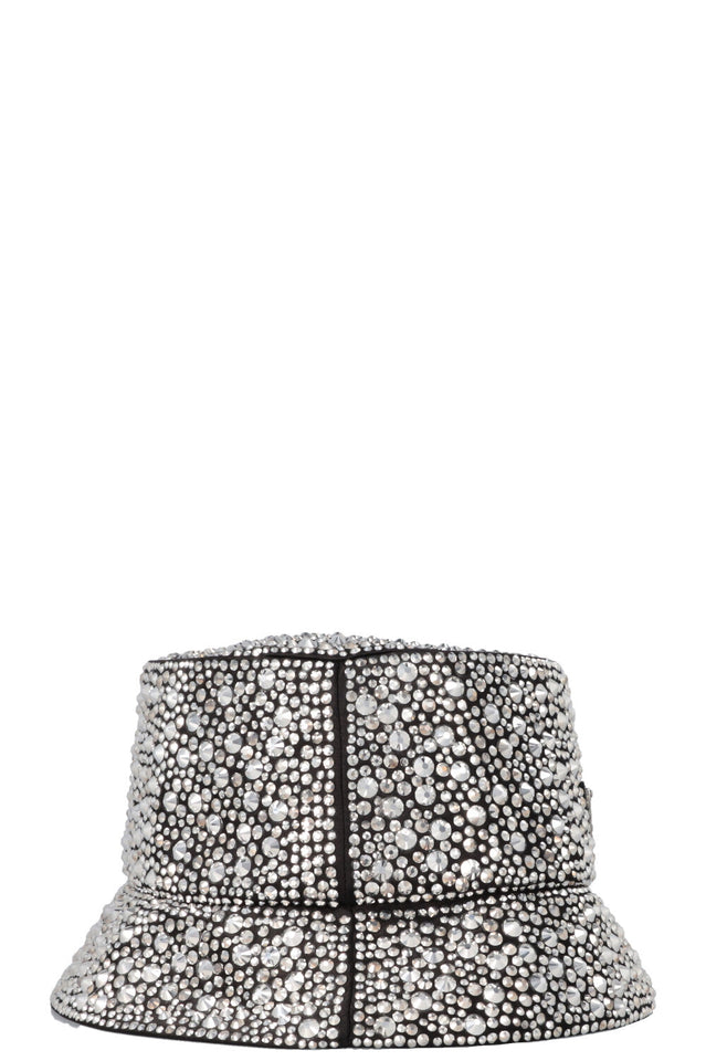 PRADA 2021 Logo Crytsal Embellished Bucket Hat