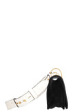 PRADA Pionniere Shoulder Bag Velvet & Leather Black & White