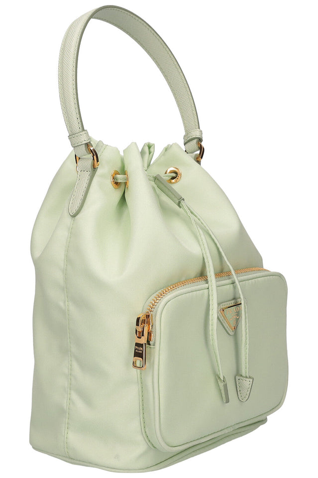 PRADA Duet Re-Nylon Bucket Bag Mint