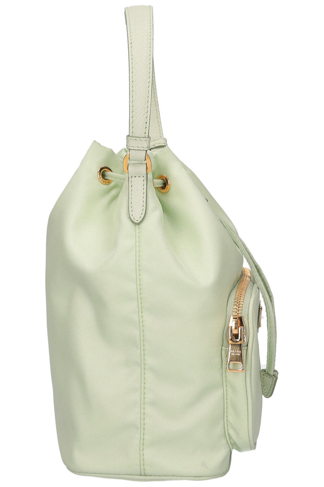 PRADA Duet Re-Nylon Bucket Bag Mint
