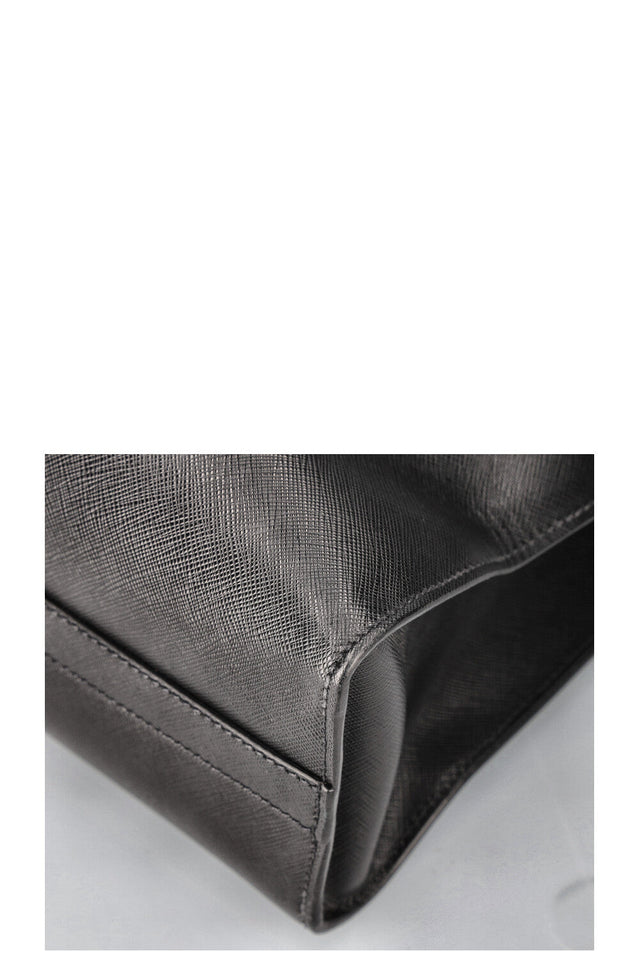 PRADA Logo Tote Bag Saffiano Black