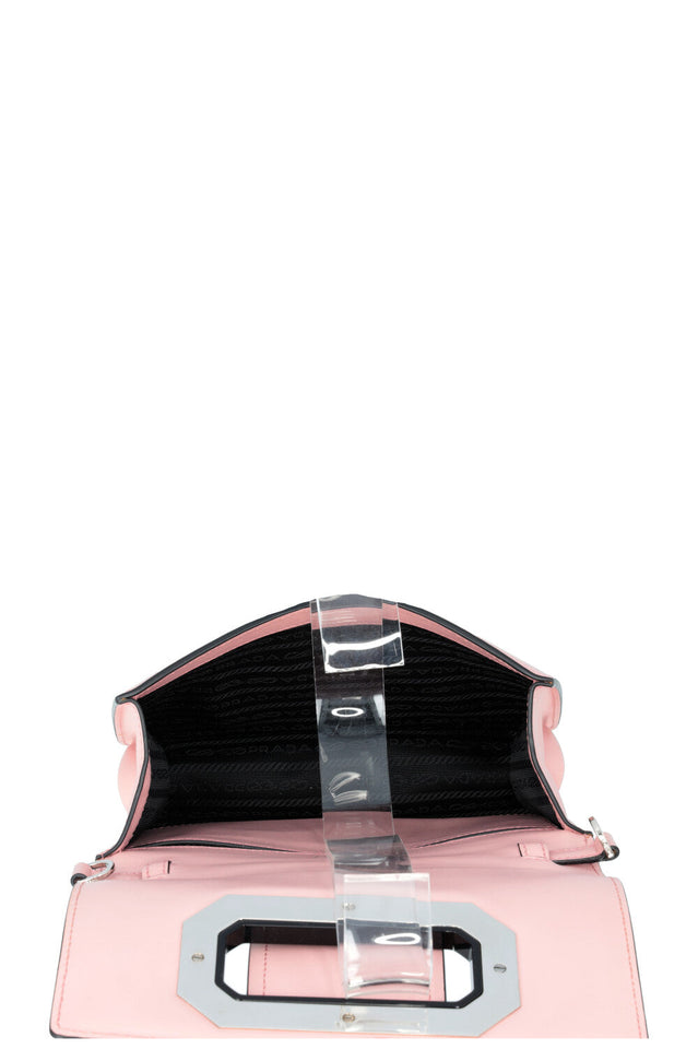 PRADA Calf Plex Ribbon Bag Dusty Rose