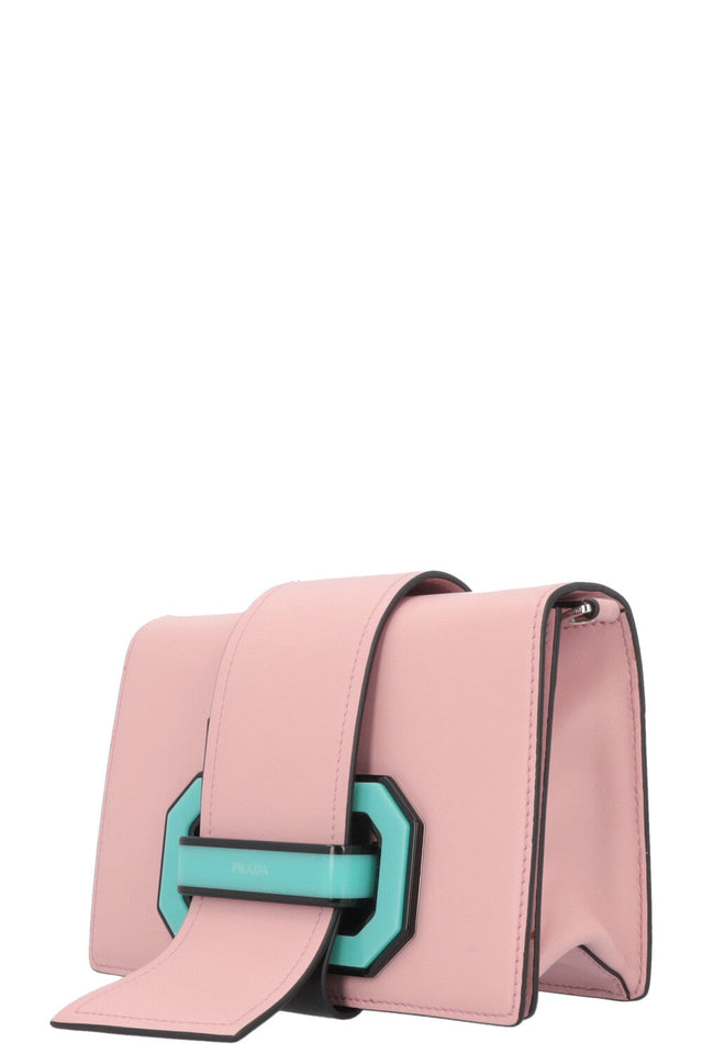 PRADA Calf Plex Ribbon Bag Dusty Rose