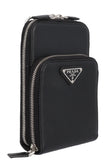 PRADA Smartphone Crossbody Bag Saffiano Black