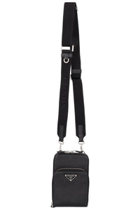 PRADA Smartphone Crossbody Bag Saffiano Black