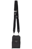 PRADA Smartphone Crossbody Bag Saffiano Black
