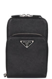 PRADA Smartphone Crossbody Bag Saffiano Black