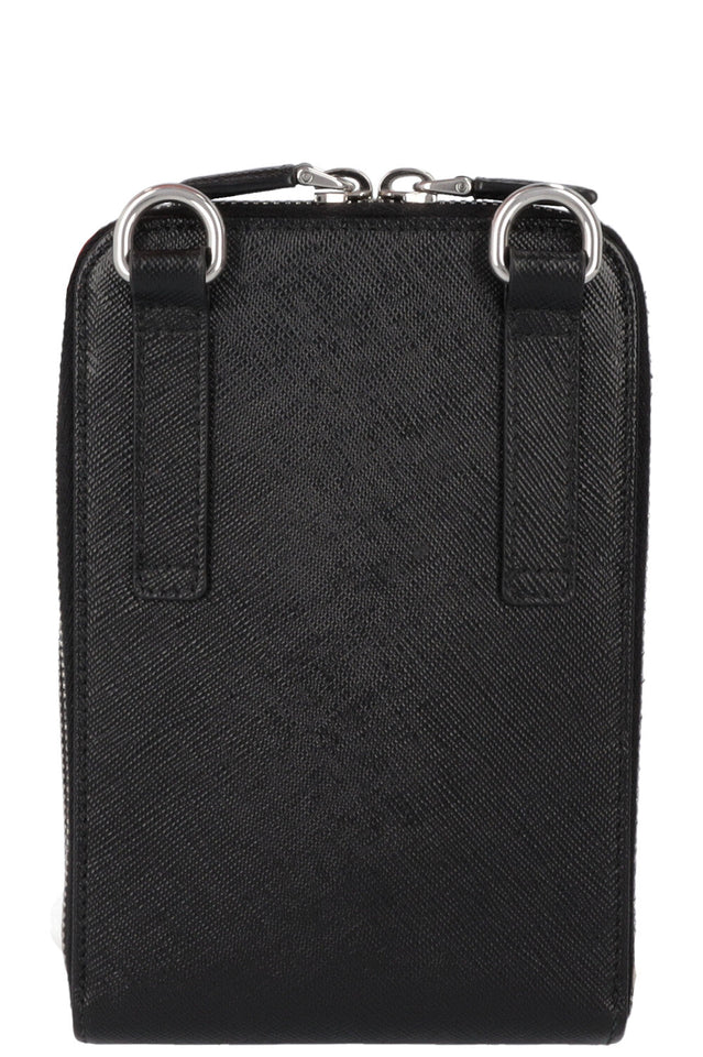 PRADA Smartphone Crossbody Bag Saffiano Black