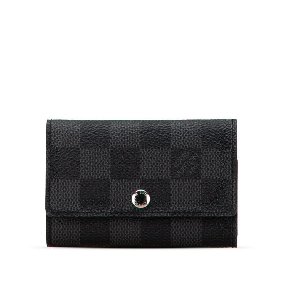 Gray Louis Vuitton Damier Graphite 6 Key Holder