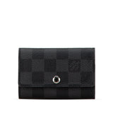 Gray Louis Vuitton Damier Graphite 6 Key Holder