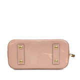 Pink Louis Vuitton Monogram Vernis Flower Alma BB Satchel