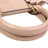Pink Louis Vuitton Monogram Vernis Flower Alma BB Satchel