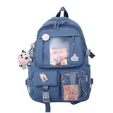 Canvas Women Backpack Kawaii Leisure Bookbag Travel Rucksack for Teenager Girls School Bag Cute Laptop