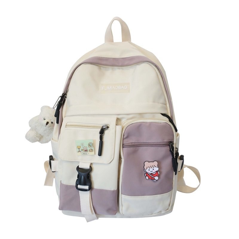 Women Like Backpack For Teenage Girl Kawaii Travel Rucksack Waterproof Nylon Simple School Bag