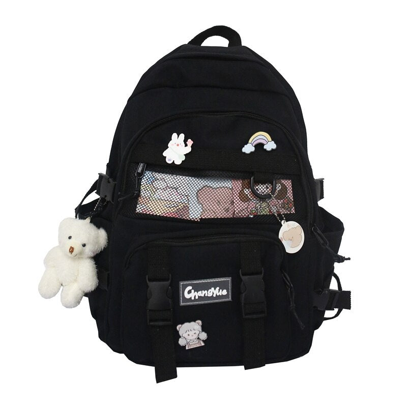 Women Backpack Kawaii Bookbag for Teenage Schoolbag Laptop Mochila Female Travel Shoulder Bag