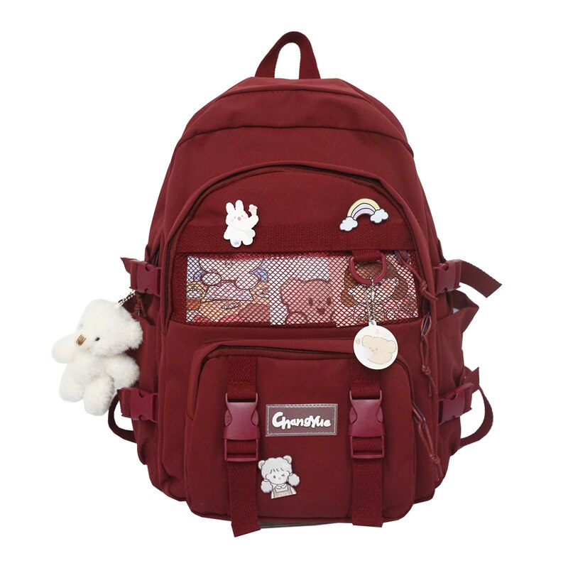 Women Backpack Kawaii Bookbag for Teenage Schoolbag Laptop Mochila Female Travel Shoulder Bag