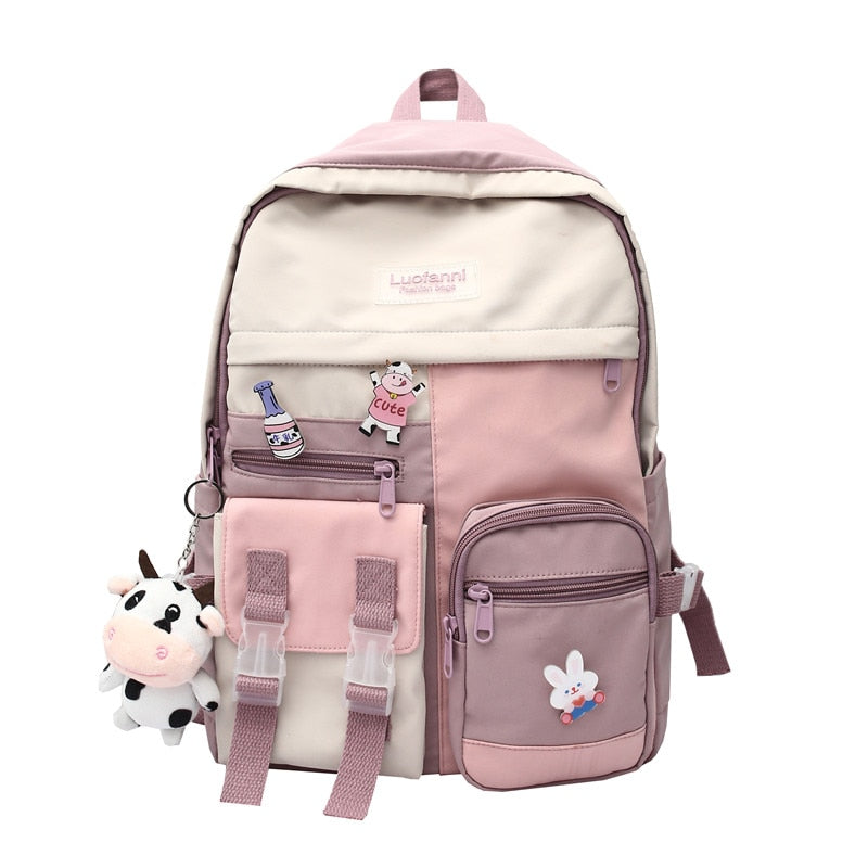 Kawaii Girl Backpack  Leisure Women Travel Bagpack Cute School Bag for Teenage Bookbag Femal Mochila Waterproof