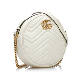 SALE Gucci GG Marmont Round White Matelassé