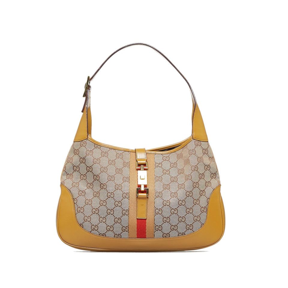Gucci Jackie Shoulder Bag Brown GG Canvas