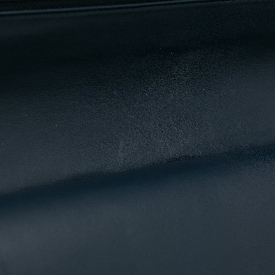 Chanel Classic Double Flap Jumbo Blue Lambskin Gold