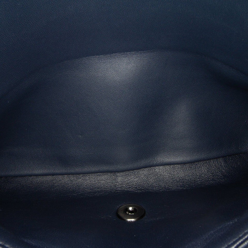 Chanel Classic Double Flap Jumbo Blue Lambskin Gold