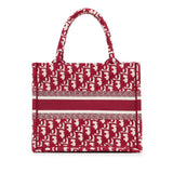 Dior Book Tote Small Red Oblique Canvas