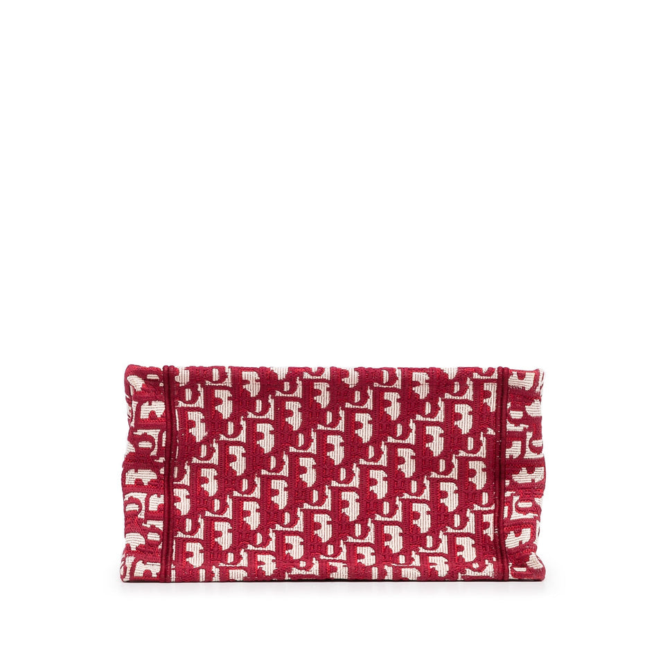 Dior Book Tote Small Red Oblique Canvas